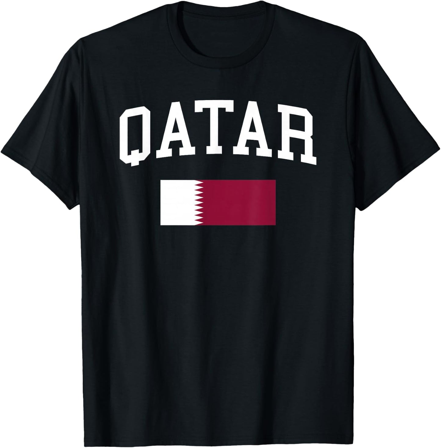 Qatari Flag Men Women Kids Qatar T-Shirt - T-Shirt | Black