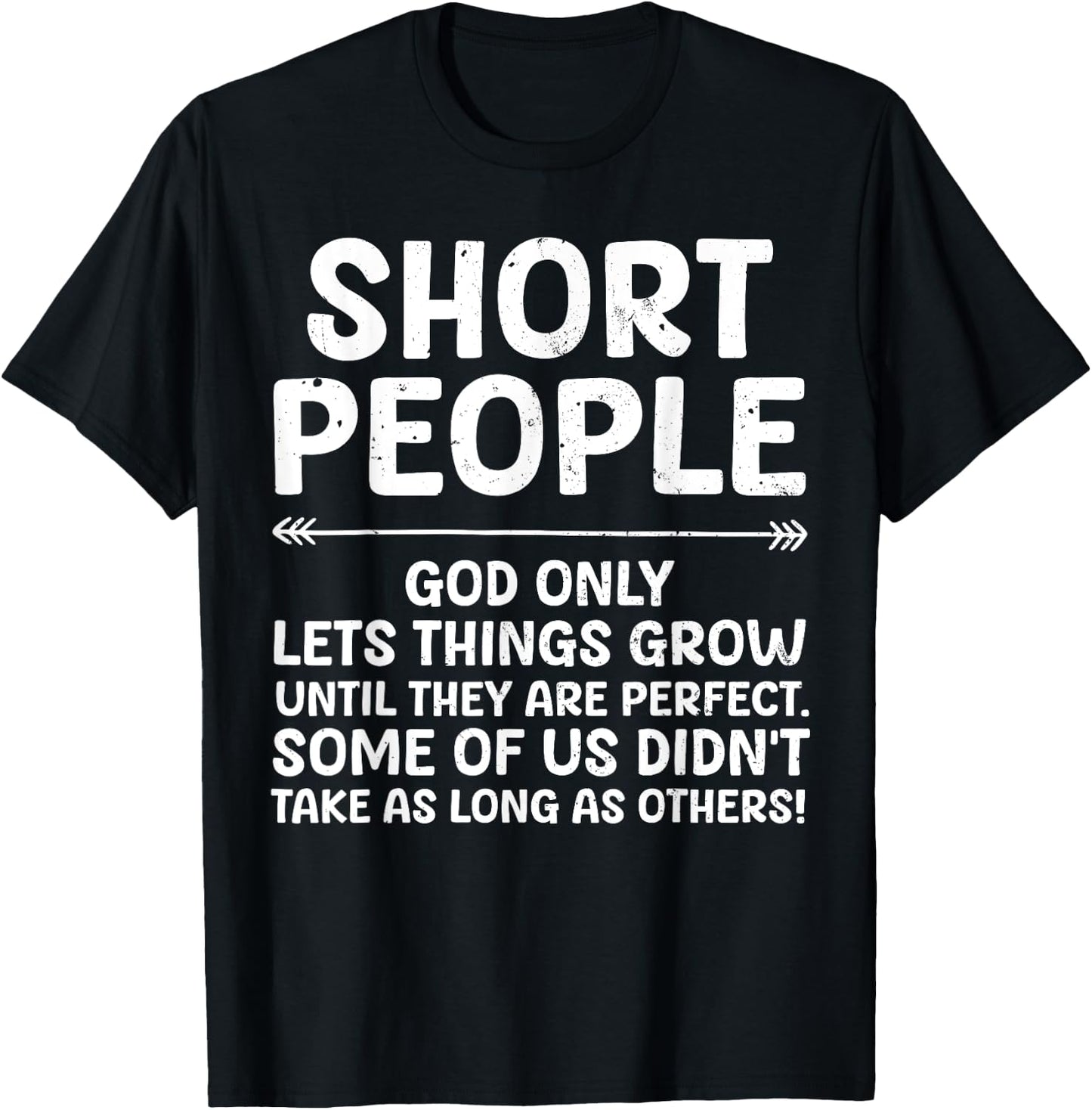 Funny Short People Art Women Short Girl Short People T-Shirt - T-Shirt | Black