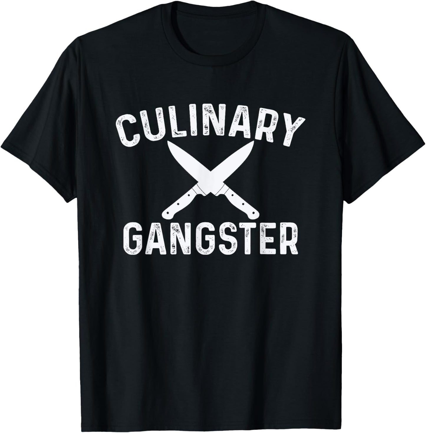 Culinary Gangster Cooking Themed Chefs Cooking Enthusiasts T-Shirt - T-Shirt | Black