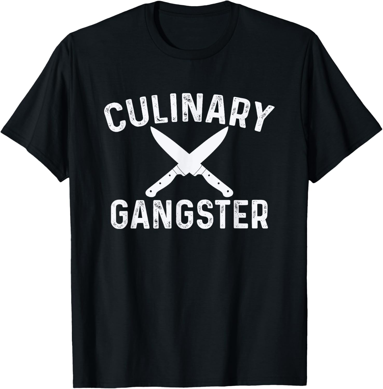 Culinary Gangster Cooking Themed Chefs Cooking Enthusiasts T-Shirt - T-Shirt | Black