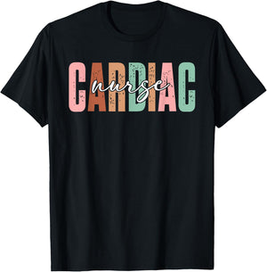 Cardiac Nurse Heart Cardiology Nursing Cardiac Nurse T-Shirt - T-Shirt | Black