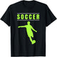 Soccer Shirt for Boys Soccer Fans Soccer Players Soccer T-Shirt - T-Shirt | Black
