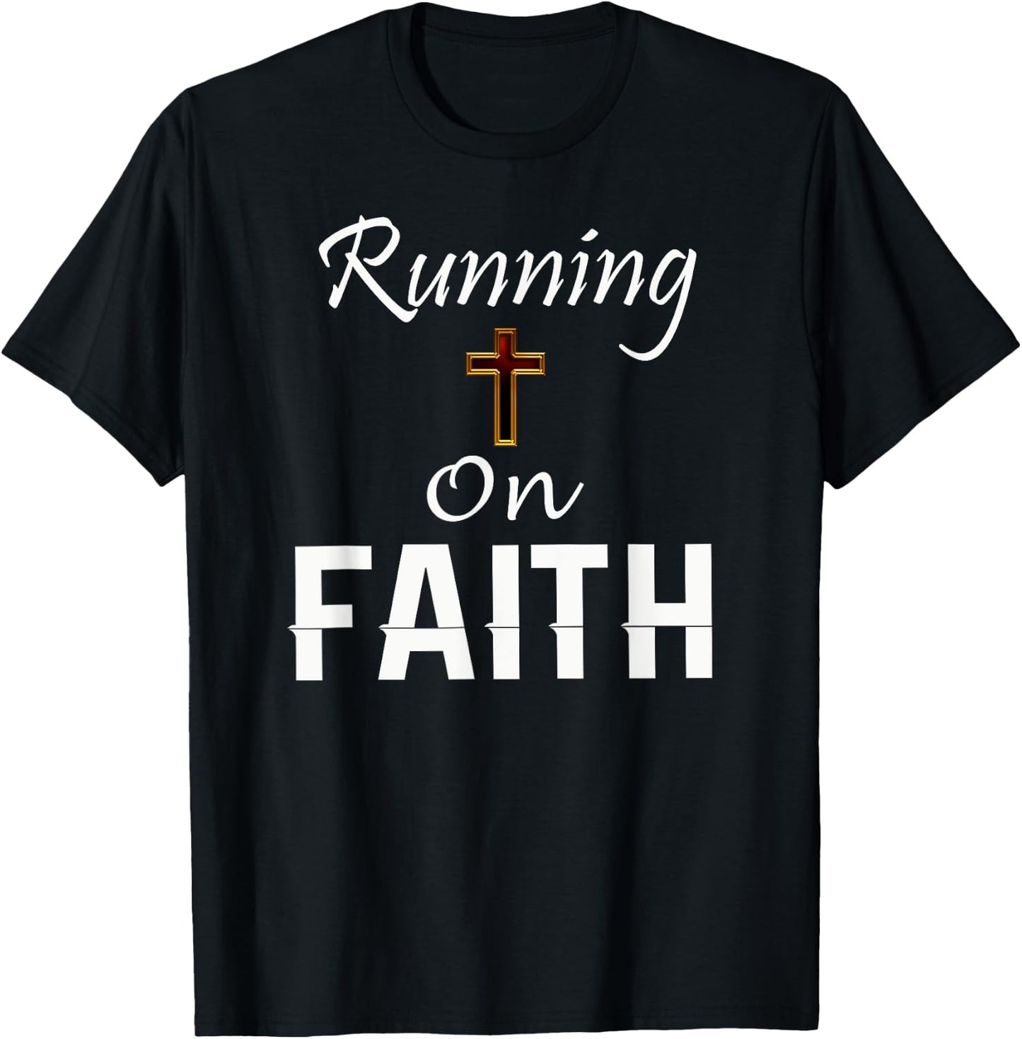 Running on Faith Runner T-Shirt - T-Shirt | Black