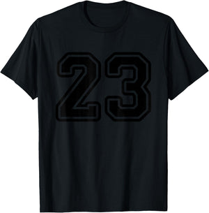 Number #23 Black Sport Varsity Number 23 T-Shirt - T-Shirt | Black