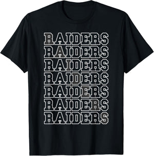 Raiders Vintage Sports Name Design Gifts Men Women Kids T-Shirt - T-Shirt | Black