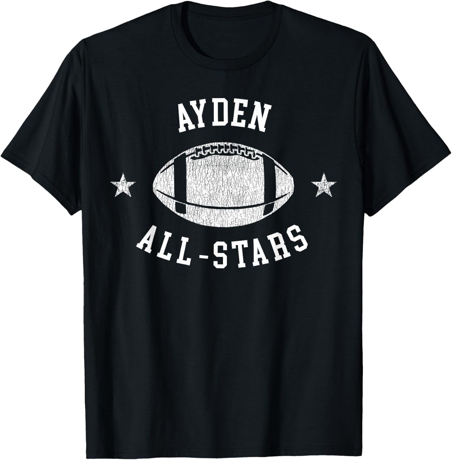 Ayden Vintage All-Stars Football Retro 80s T-Shirt - T-Shirt | Black