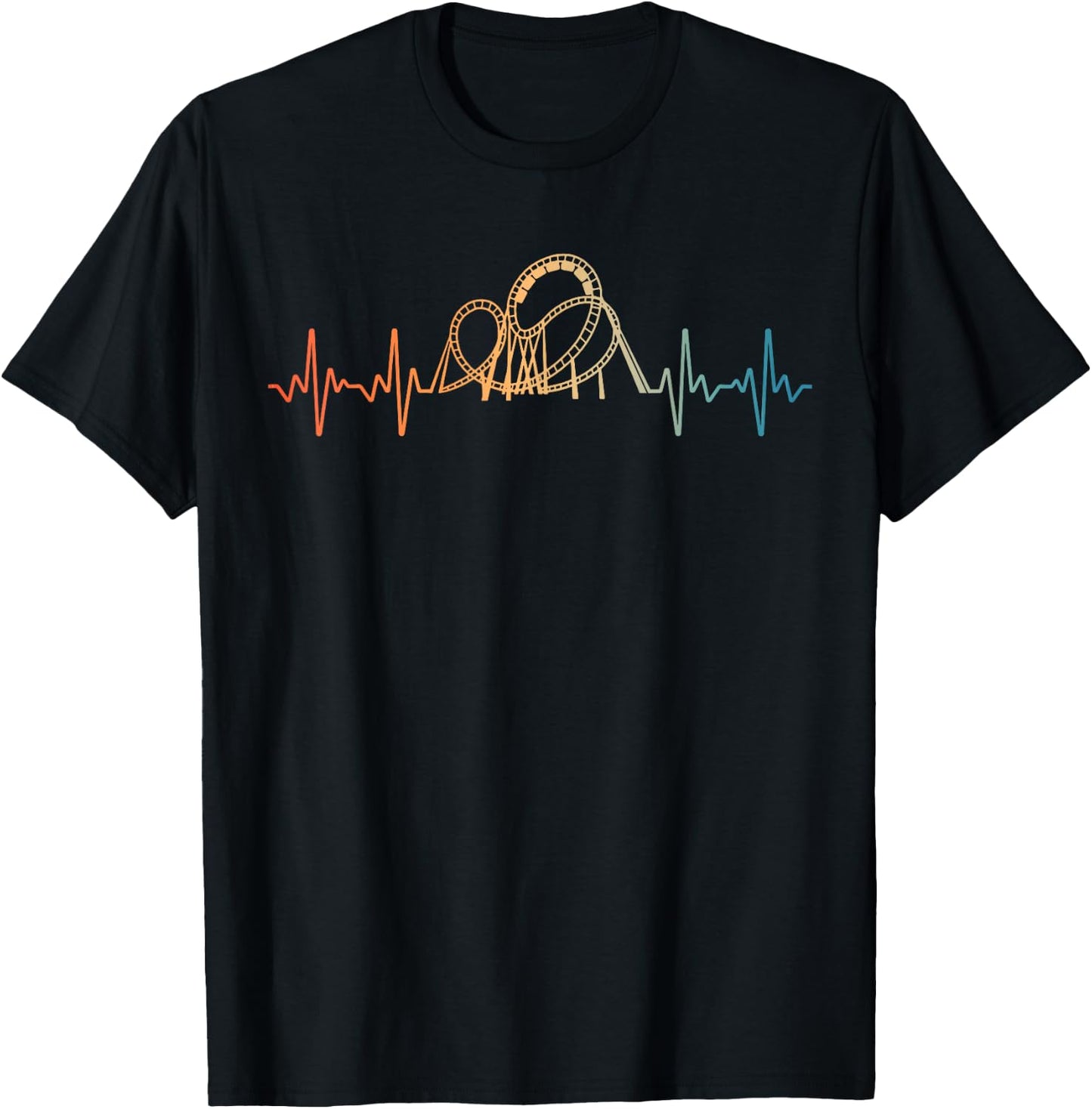 Roller Coaster Art Women Kids Roller Coaster Lover T-Shirt - T-Shirt | Black