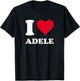Red Heart I Love Adele T-Shirt - T-Shirt | Black