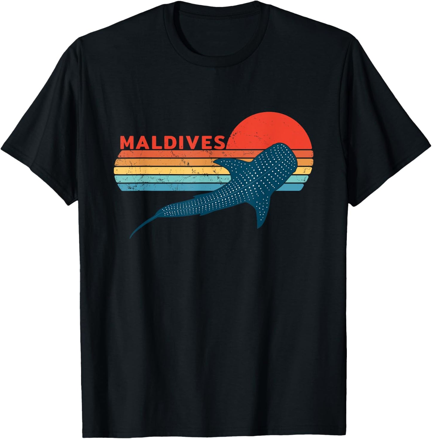 Whale Shark Maldives Diving T-Shirt - T-Shirt | Black