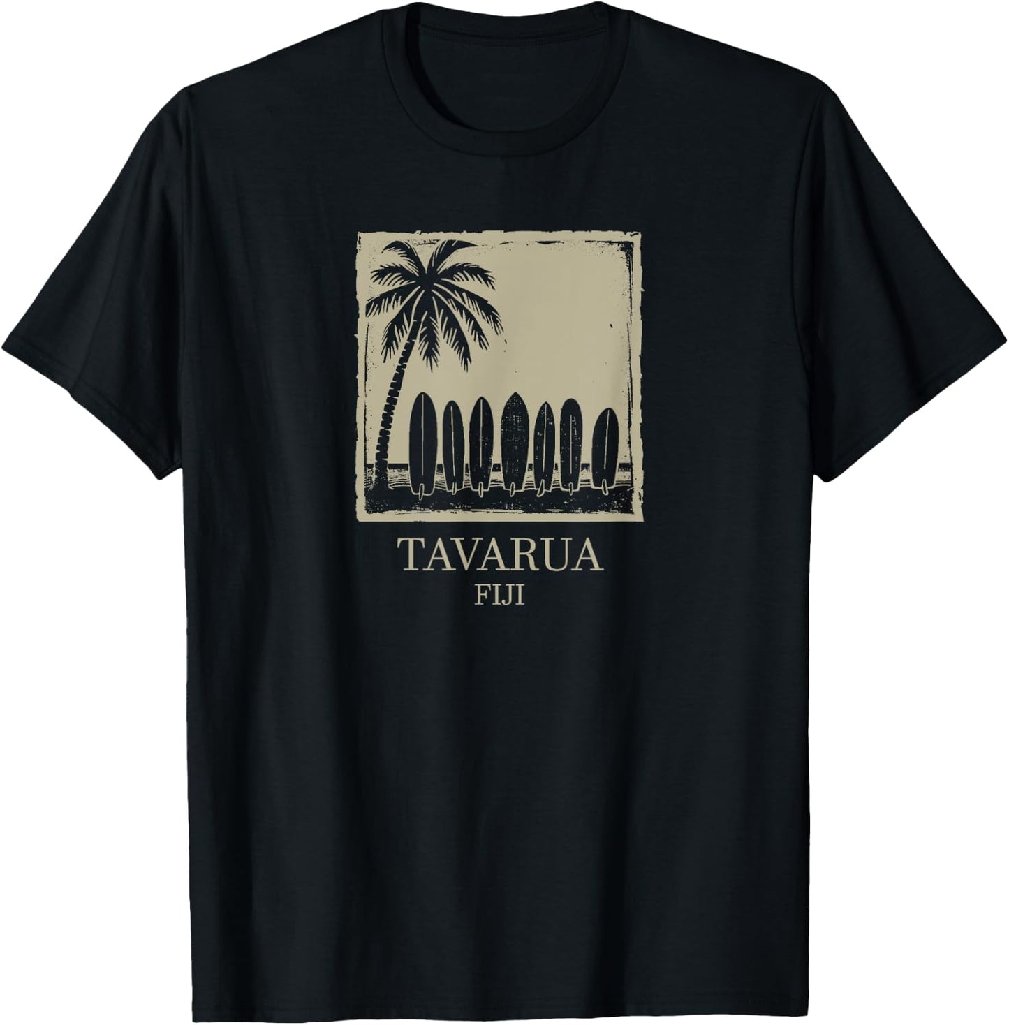 Surfing Surfboard TAVARUA T-Shirt - T-Shirt | Black