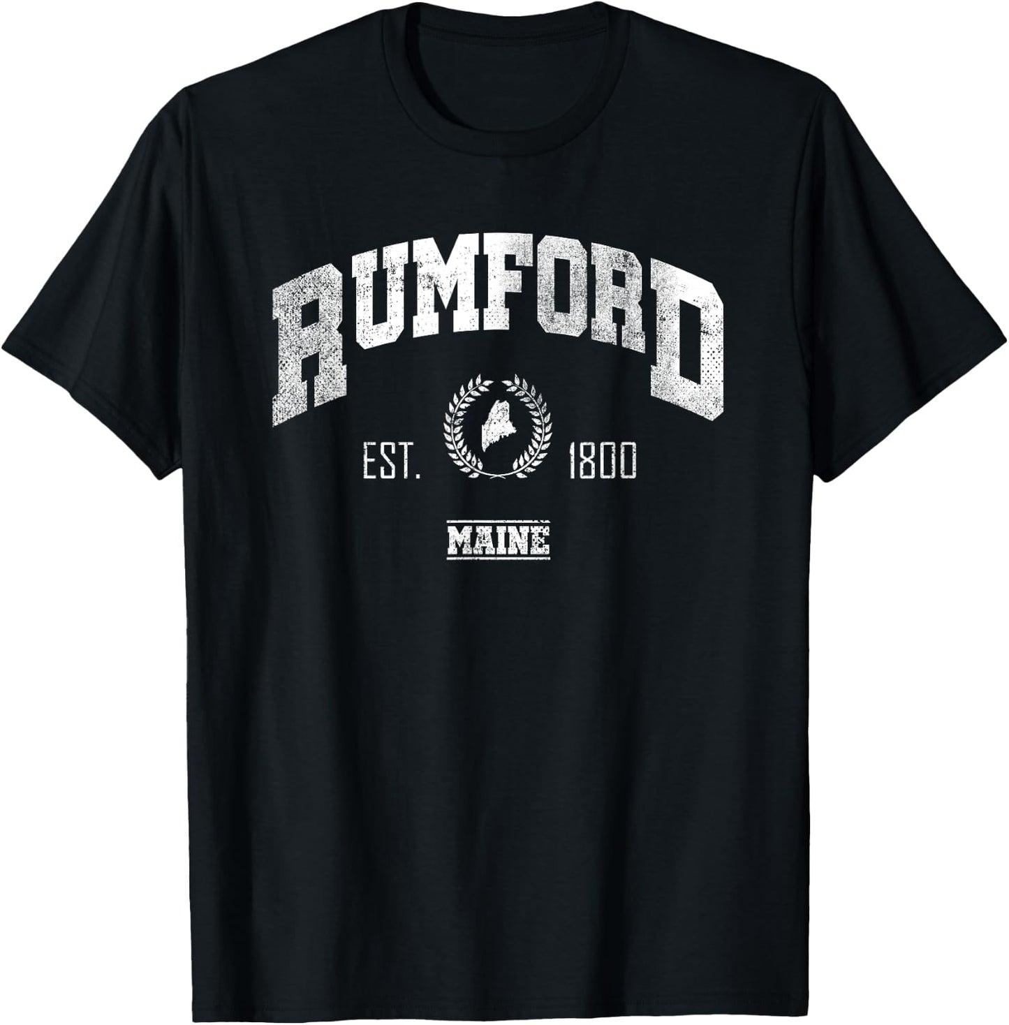 Rumford ME | Maine | Vintage Throwback T-Shirt - T-Shirt | Black