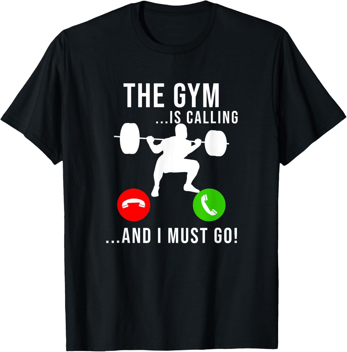 Gym Is Calling Workout Fitness Bodybuilding Weight Lifting T-Shirt - T-Shirt | Black