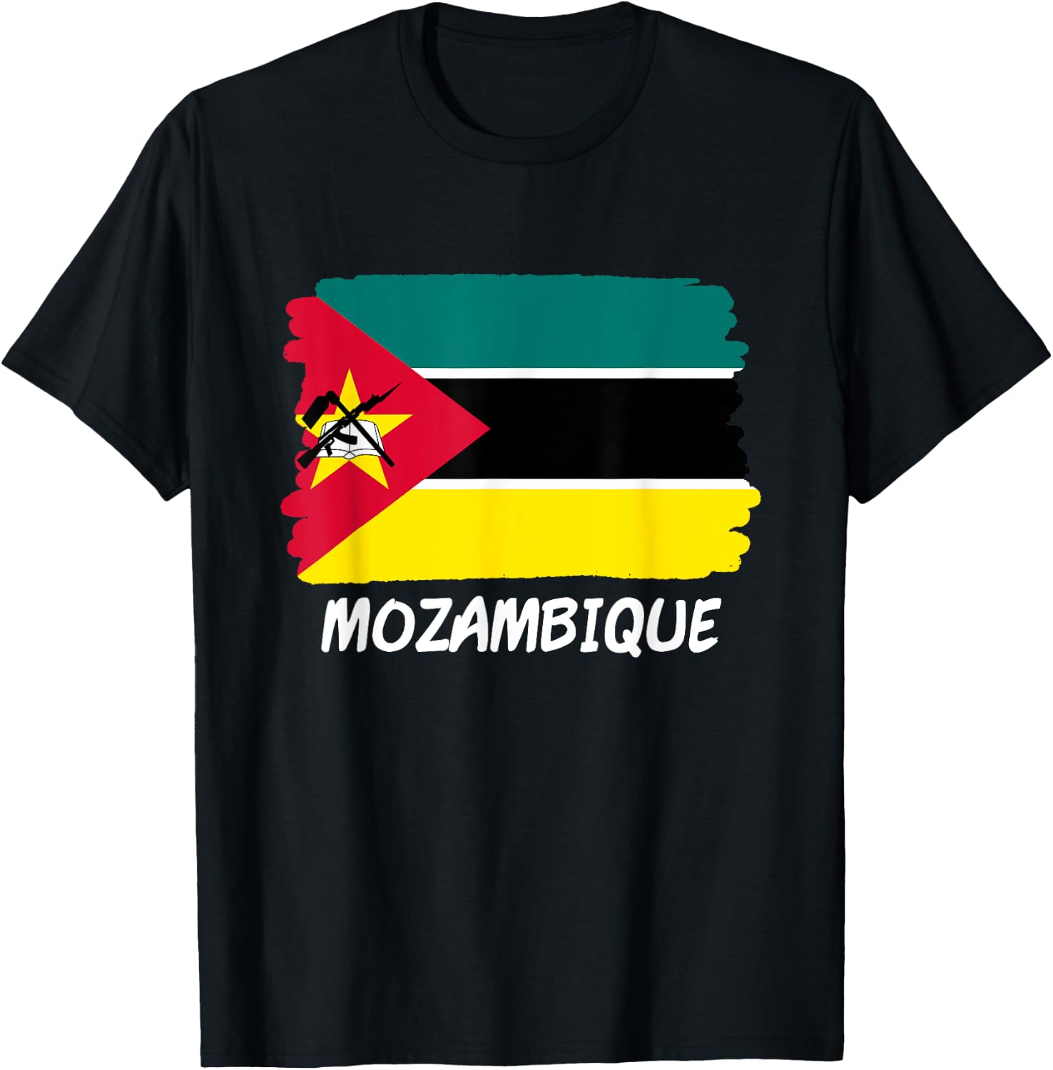 Mozambique Flag T-Shirt - T-Shirt | Black