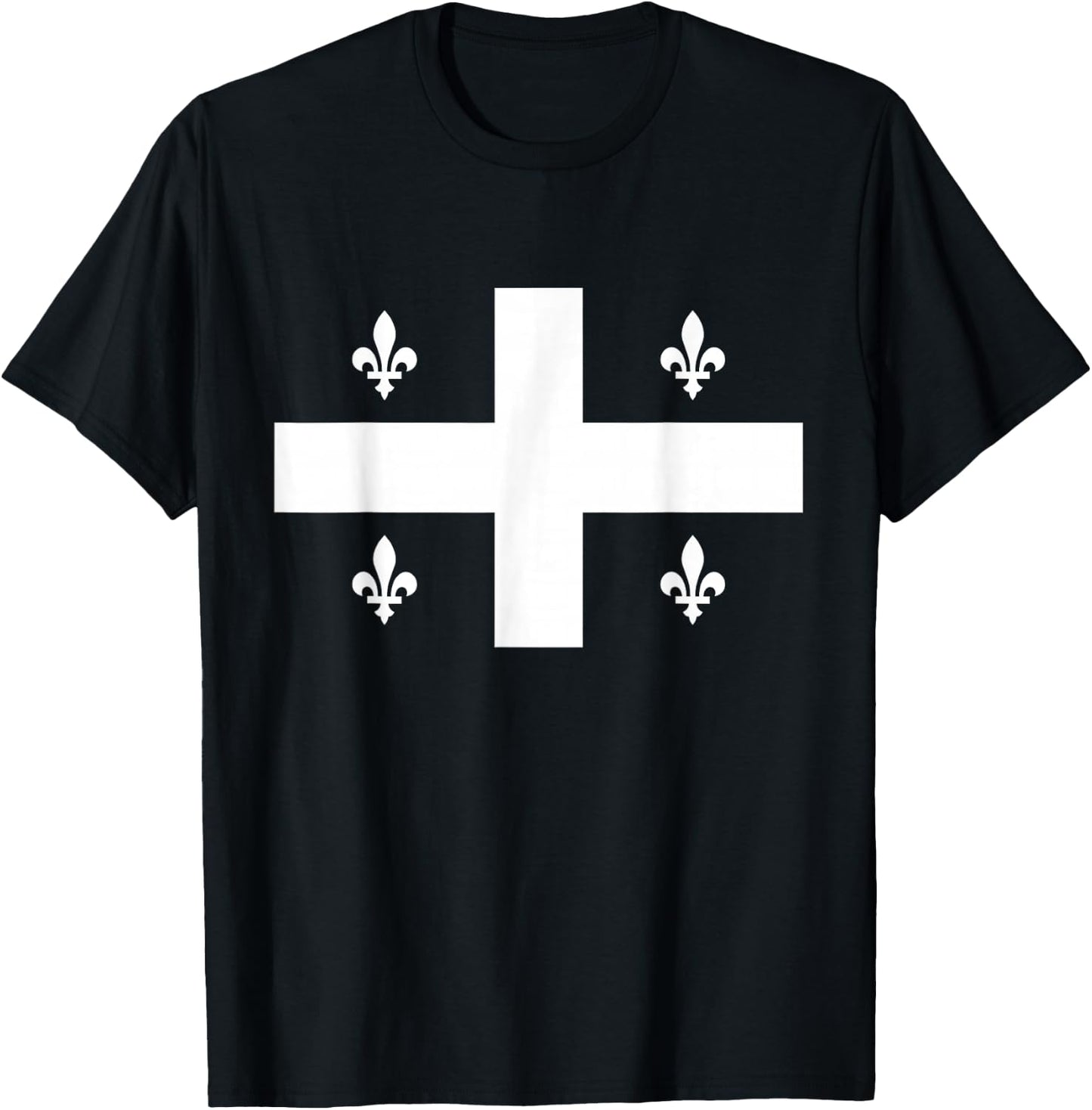 Quebec Fleurdelise Flag T-Shirt - T-Shirt | Black