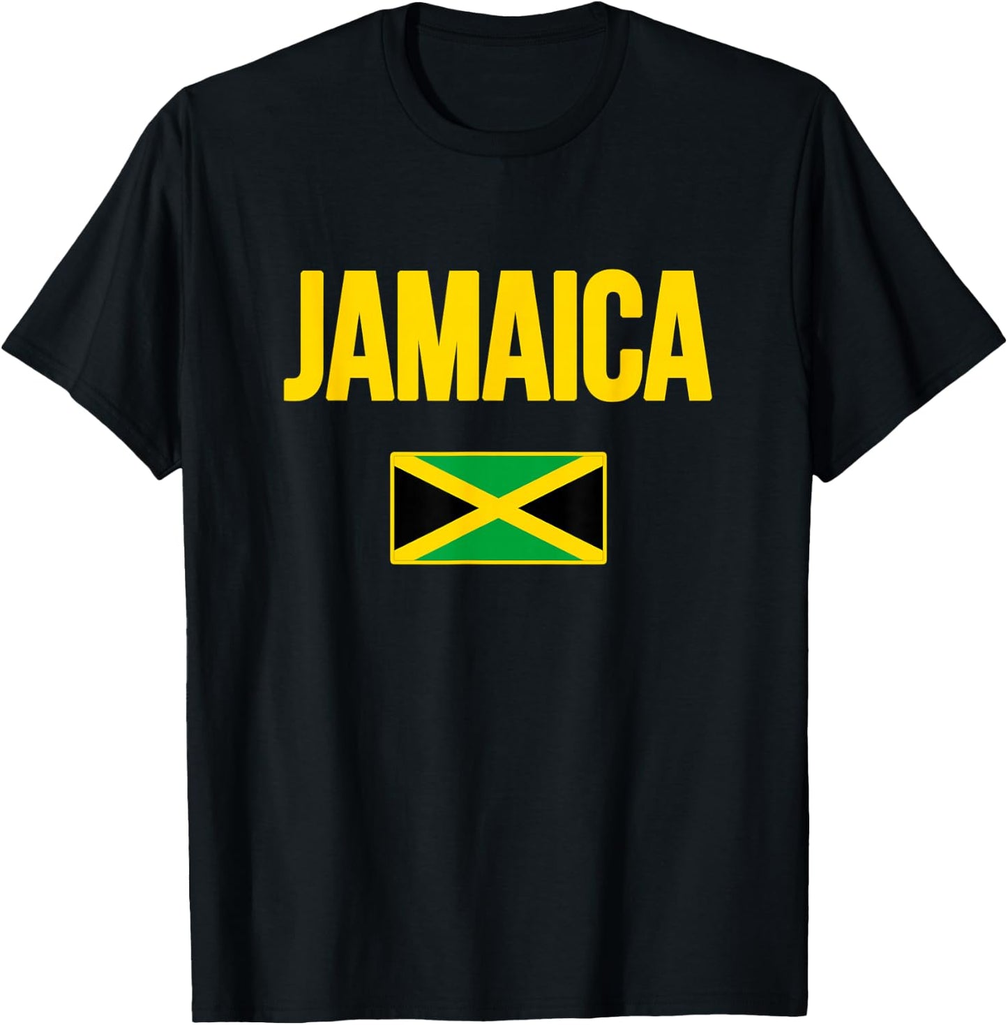 Jamaican Flag Jamaica Souvenir Love Travel Vacation T-Shirt - T-Shirt | Black