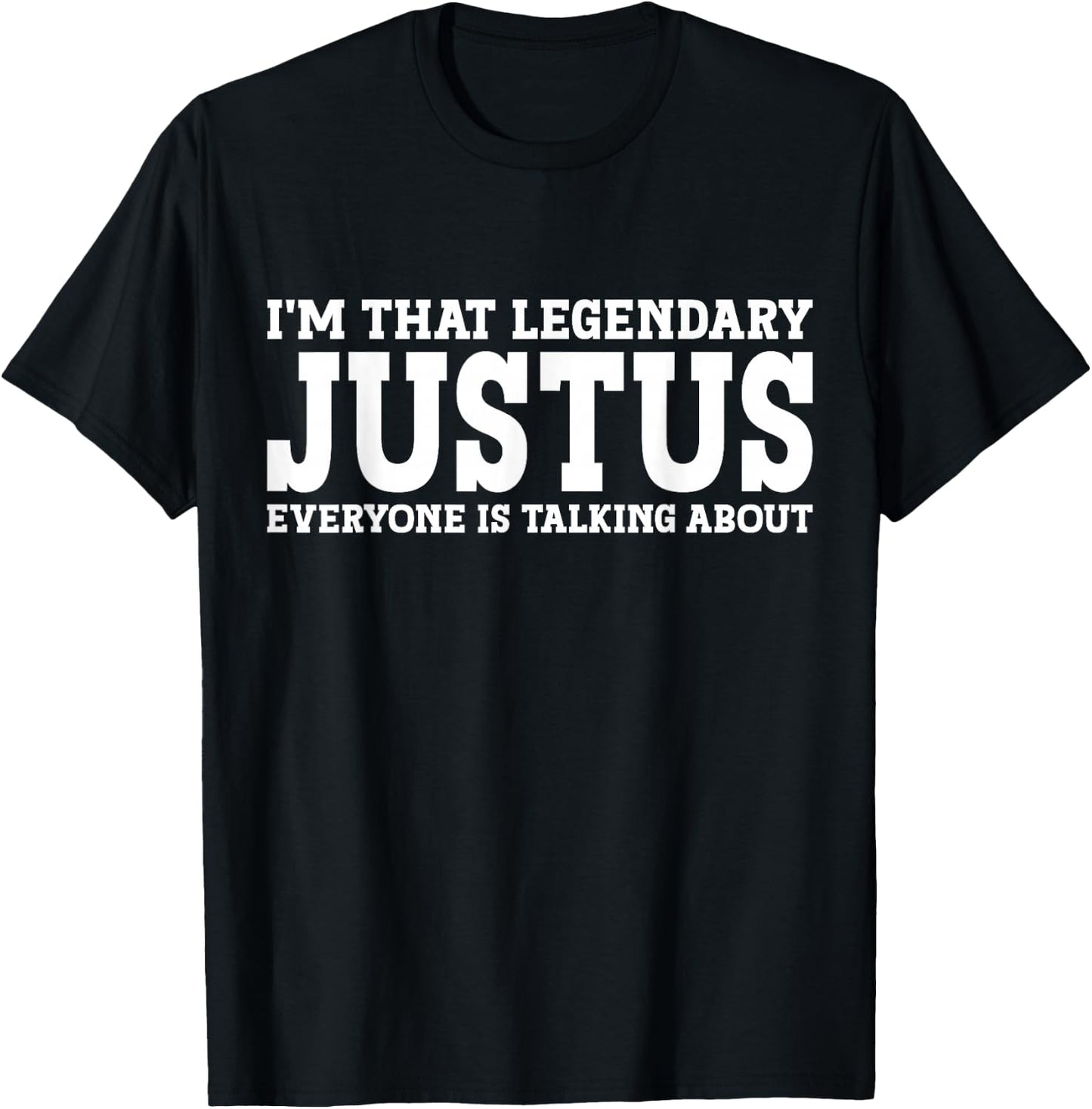 Justus Personal Name First Name Funny Justus T-Shirt - T-Shirt | Black