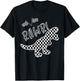 Checkered T-rex Dinosaur Race Car Gamer Boys Girls Toddler T-Shirt - T-Shirt | Black