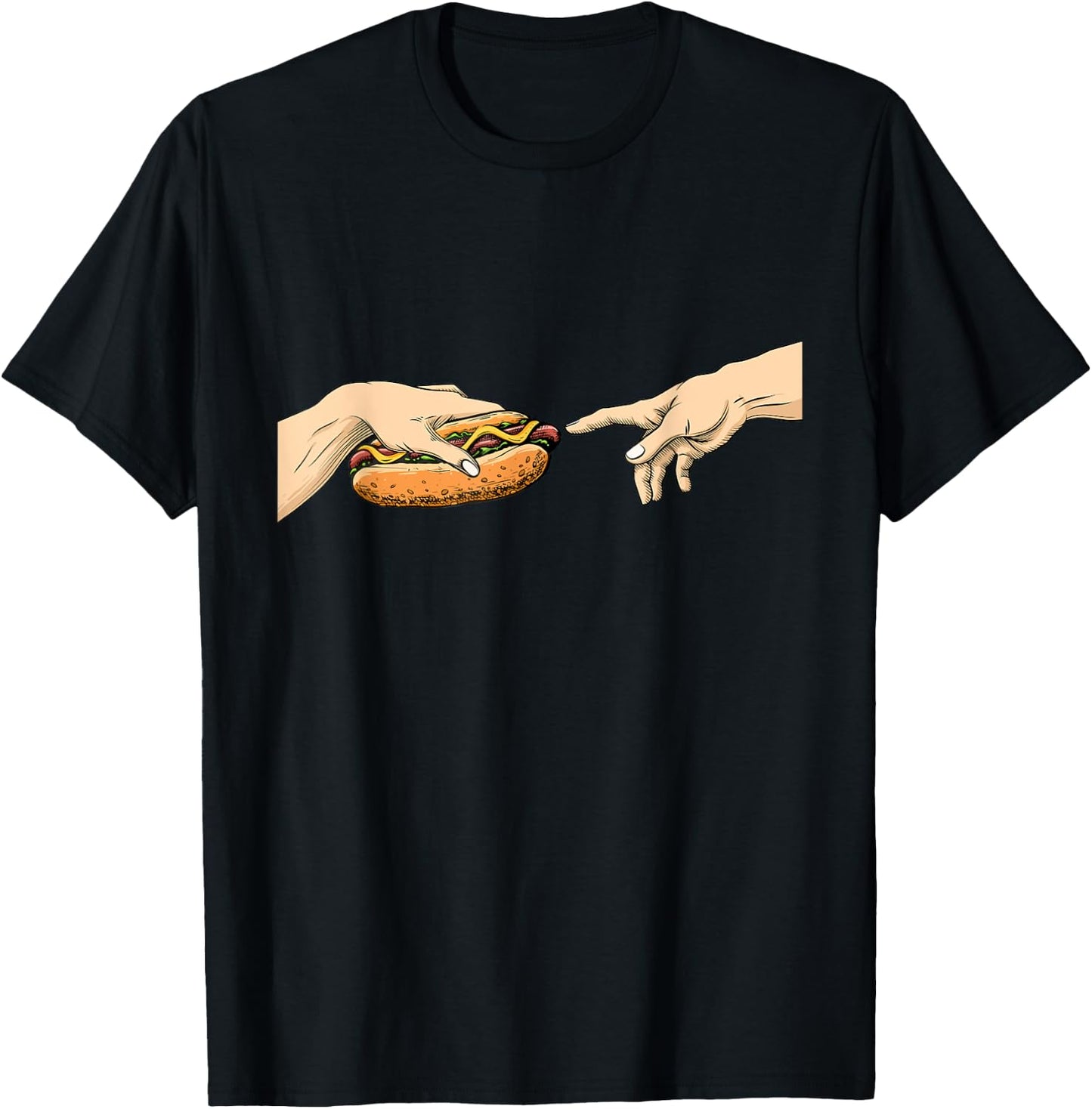 Creation of Hot Dog - Hot Dog Lover Fast Food Wiener Women Girls Kids T-Shirt - T-Shirt | Black
