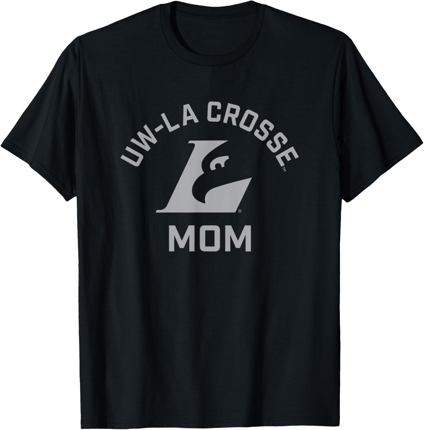 University of Wisconsin-La Crosse Eagles Arched Mom T-Shirt - T-Shirt | Black