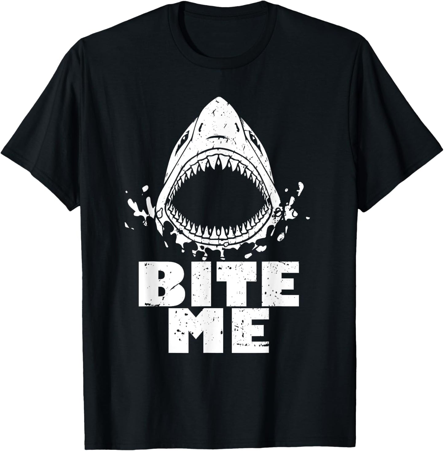 Vintage Shark Shirt - Bite Me - Shark T-Shirt - T-Shirt | Black
