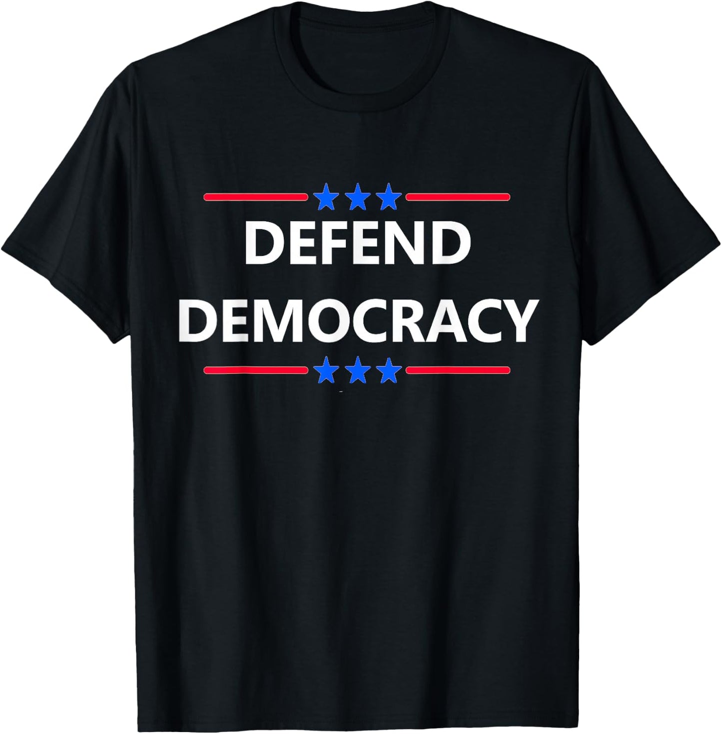 USA US Freedom America Vote Patriot Rally Designs Defend Save Democracy Election Constitution We The People T-Shirt - T-Shirt | Black