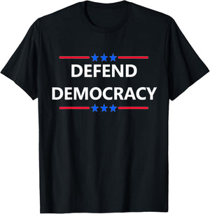 USA US Freedom America Vote Patriot Rally Designs Defend Save Democracy Election Constitution We The People T-Shirt - T-Shirt | Black