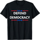 USA US Freedom America Vote Patriot Rally Designs Defend Save Democracy Election Constitution We The People T-Shirt - T-Shirt | Black