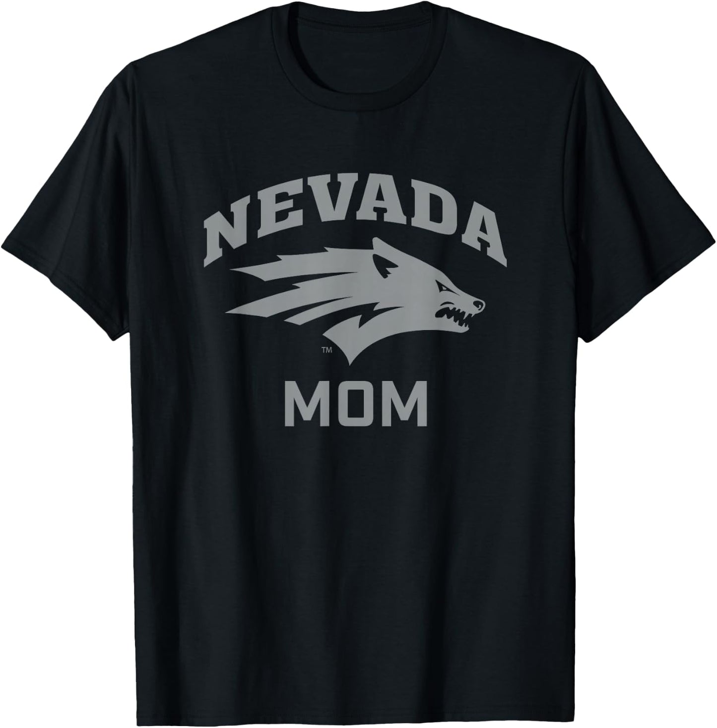 University of Nevada Reno Wolf Pack Arched Mom T-Shirt - T-Shirt | Black