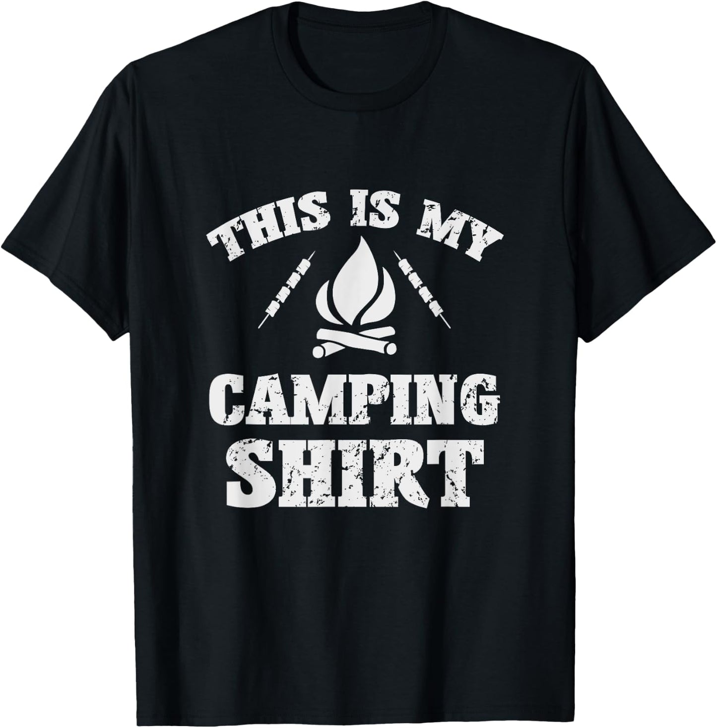 This Is My Camping Shirt Novelty Camper Gift T-Shirt - T-Shirt | Black