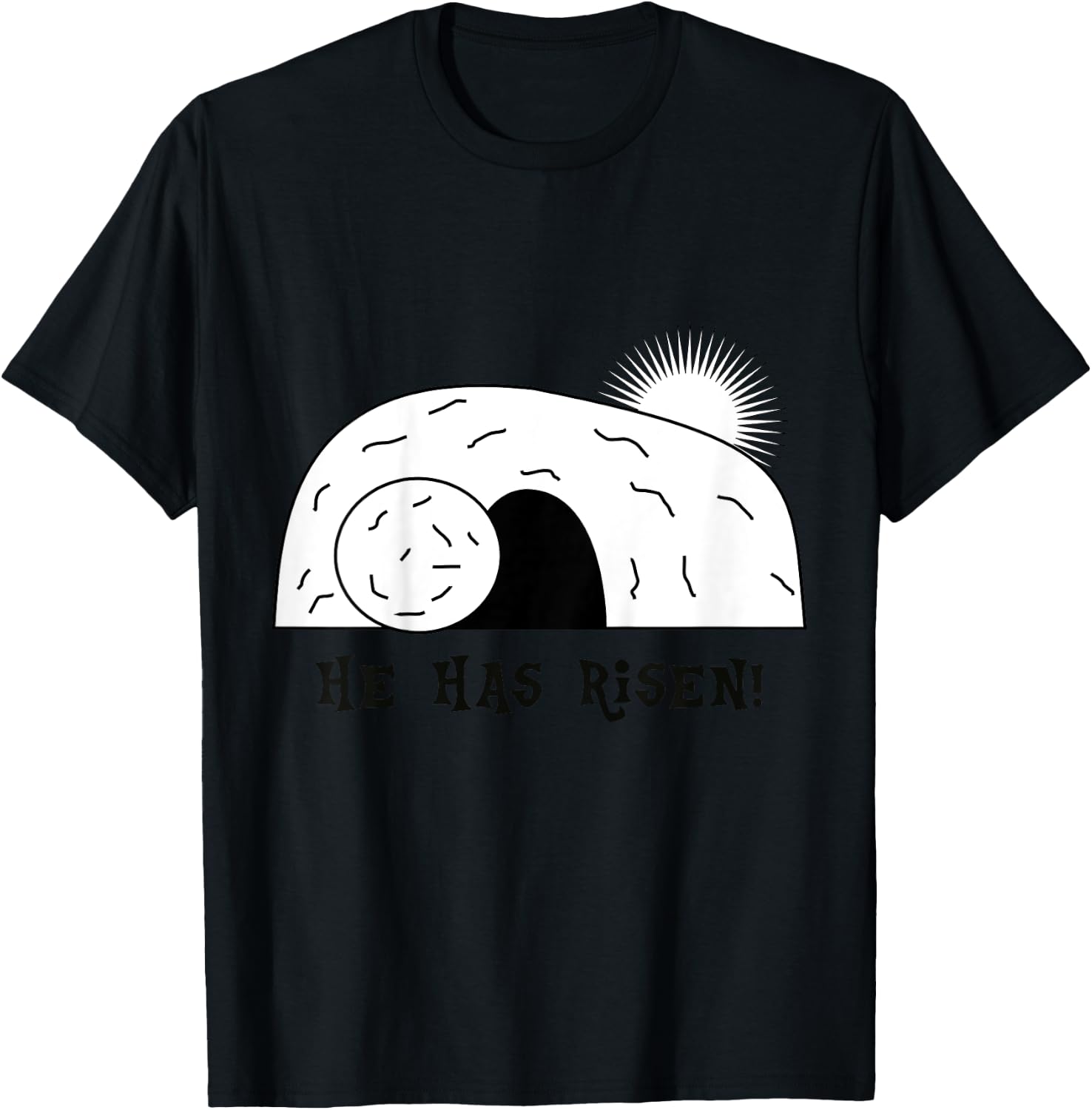 He Has Risen Jesus Christ Easter Boys Girls Child T-Shirt - T-Shirt | Black