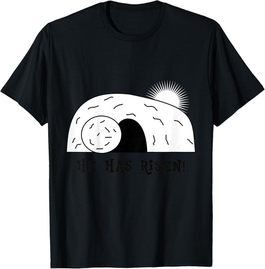 He Has Risen Jesus Christ Easter Boys Girls Child T-Shirt - T-Shirt | Black
