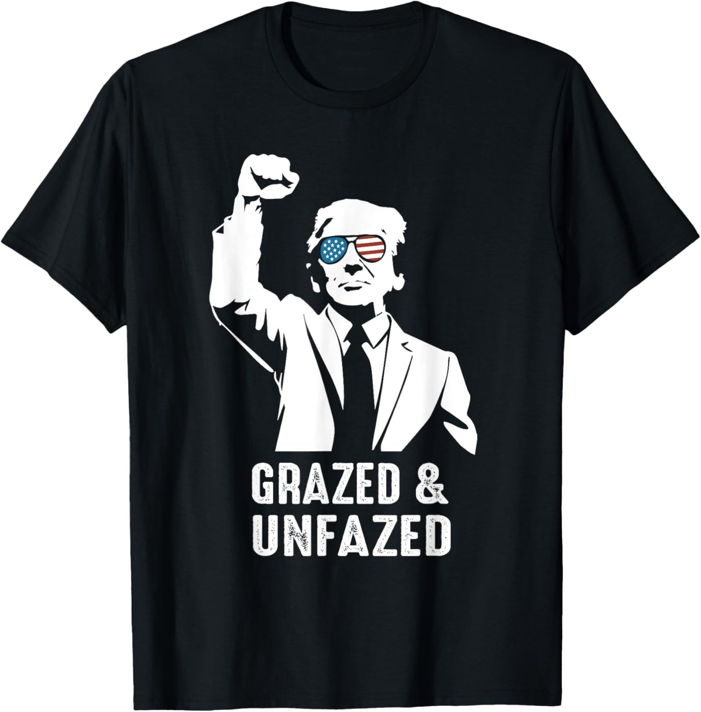 Fist Pump American Patriot - Grazed and Unfazed T-Shirt - T-Shirt | Black