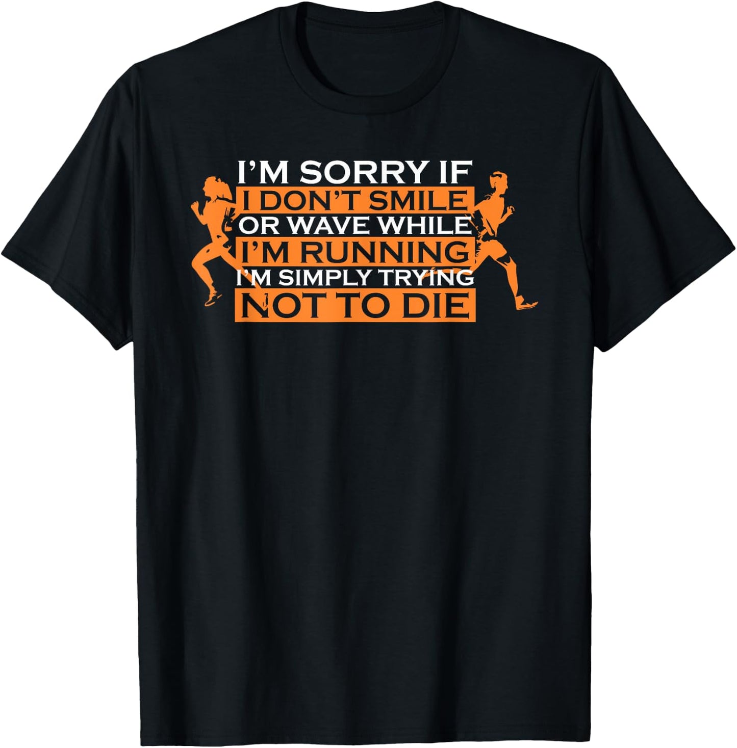 Cant smile while running cross country marathon runner gift T-Shirt - T-Shirt | Black