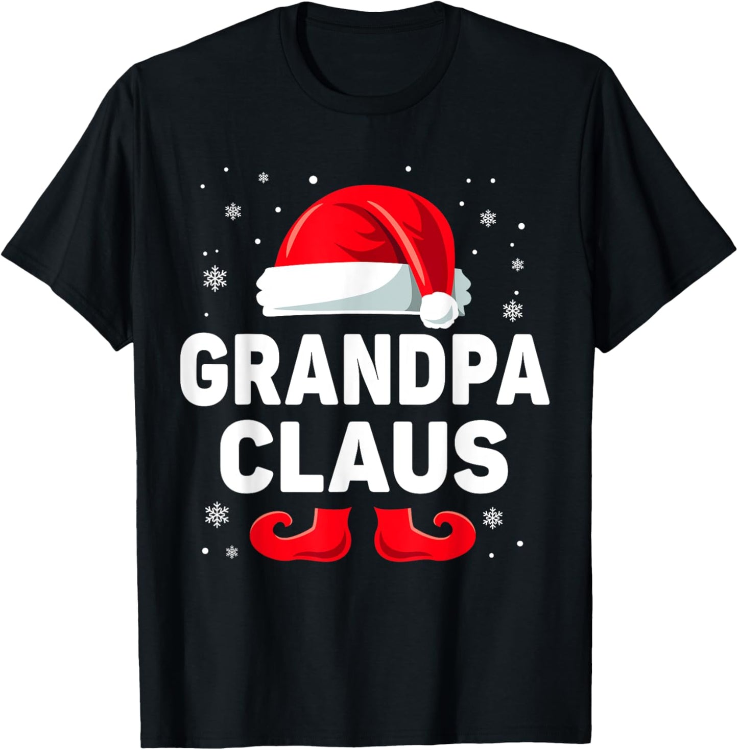 Grandpa Claus Christmas Matching Family Group Funny Xmas T-Shirt - T-Shirt | Black