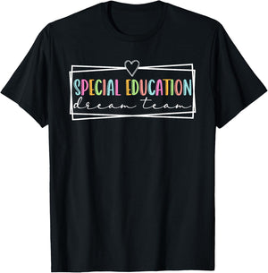 Special Education Dream Retro Team Sped Squad Back To School T-Shirt - T-Shirt | Black