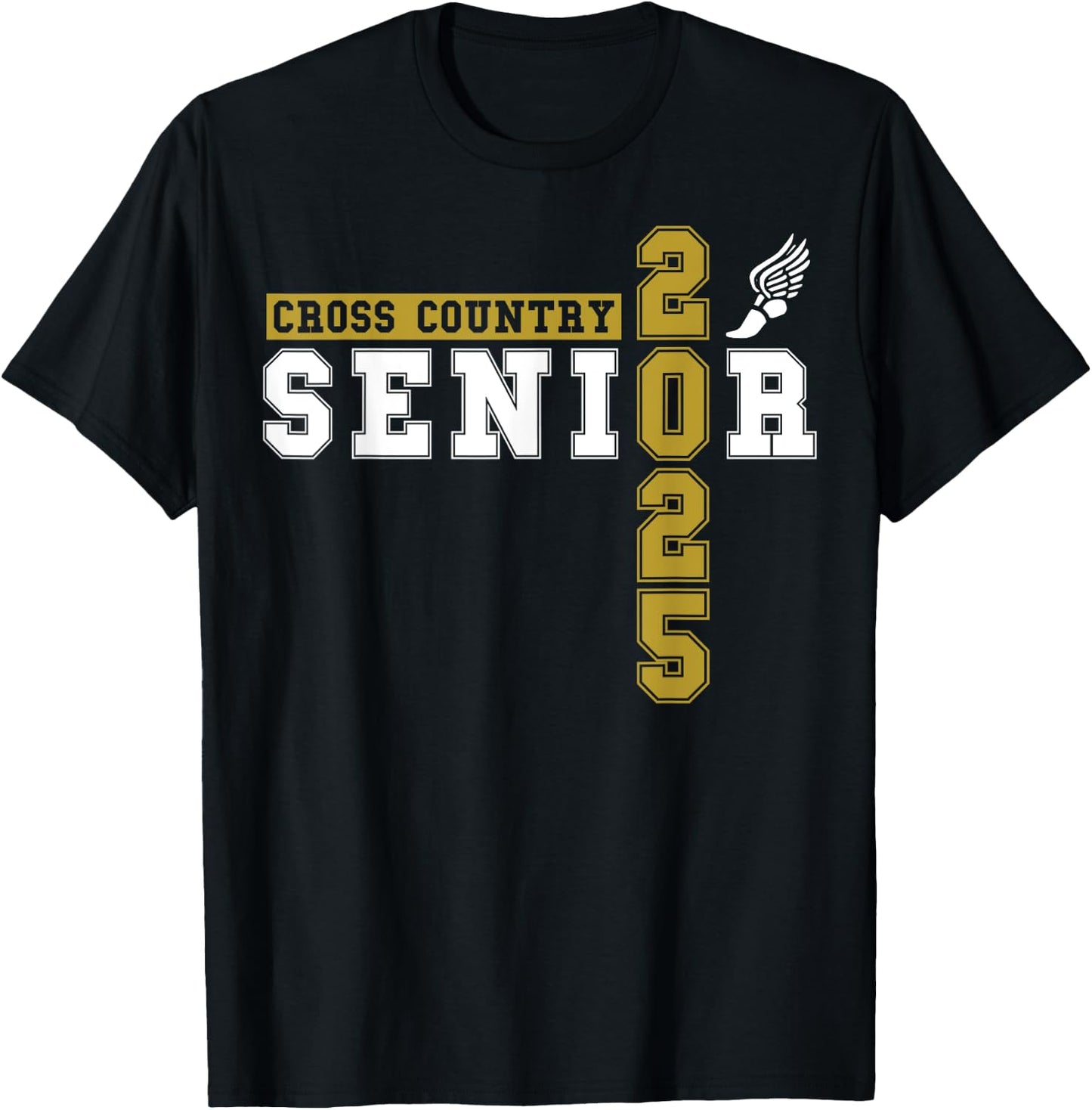 Cross Country Senior Night Senior 2025 Graduation Party 18 T-Shirt - T-Shirt | Black