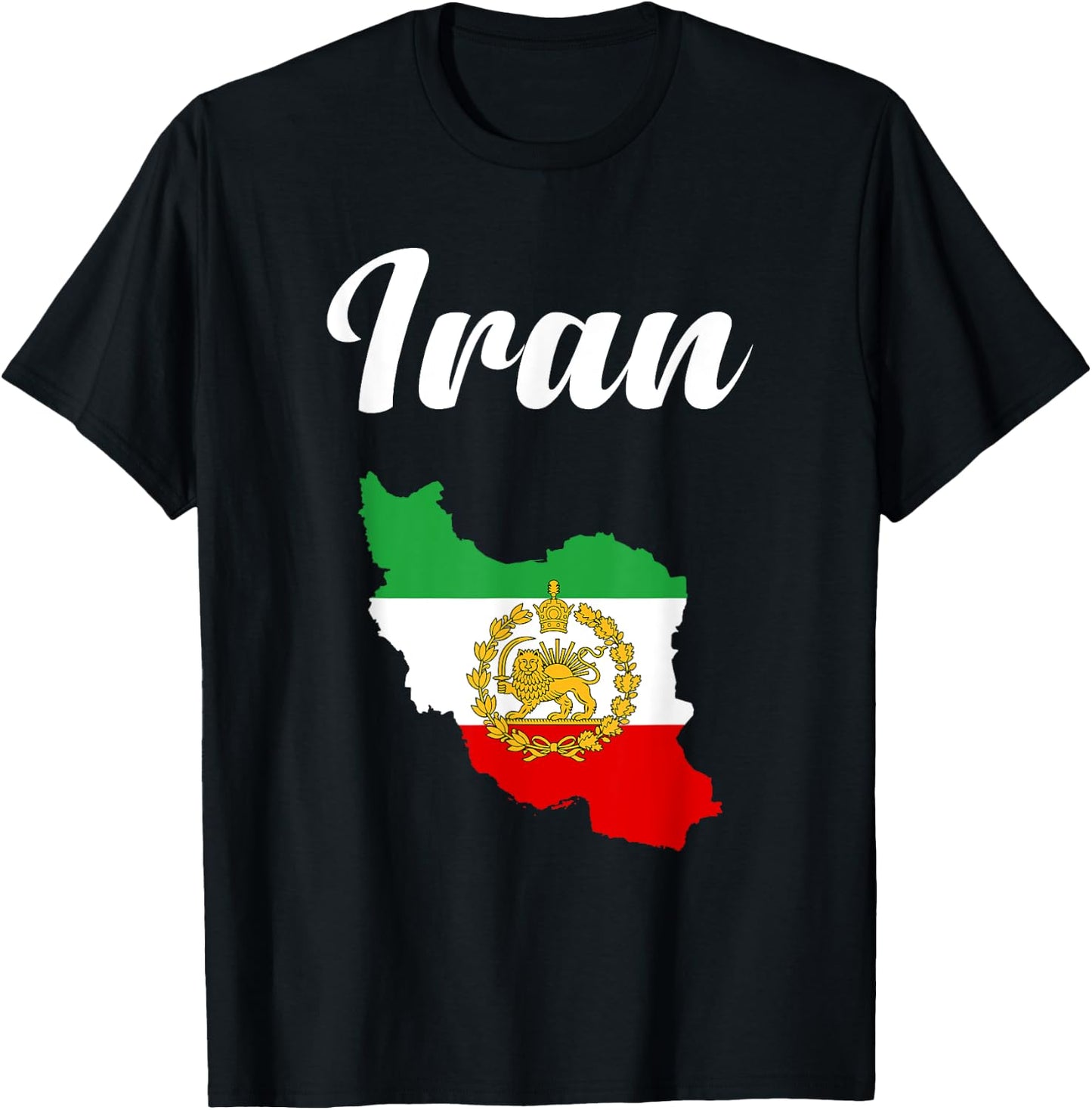 Iran Lion Sun Flag,Iran,Persian,Iran map,Flag of Iran. T-Shirt - T-Shirt | Black