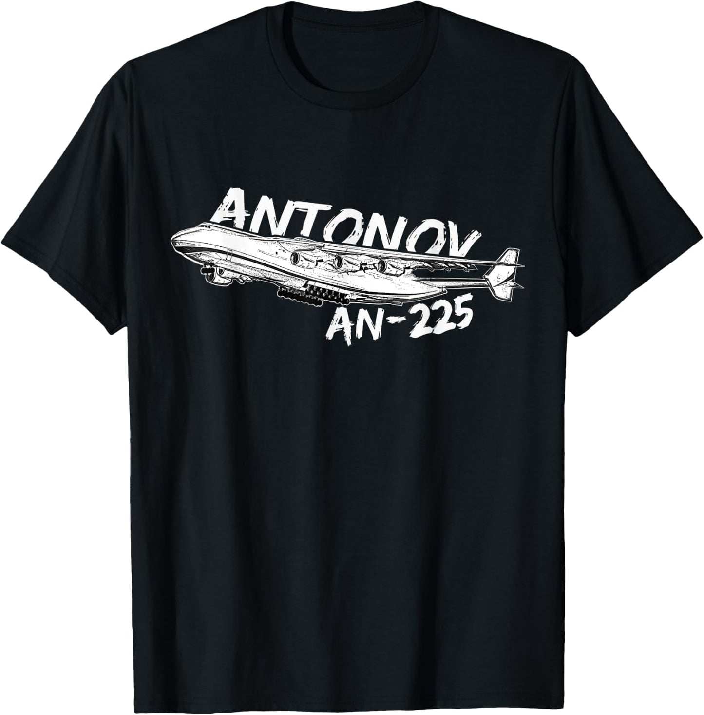 Antonov AN-225 Aeroplane Strategic Air Cargo Plane T-Shirt - T-Shirt | Black