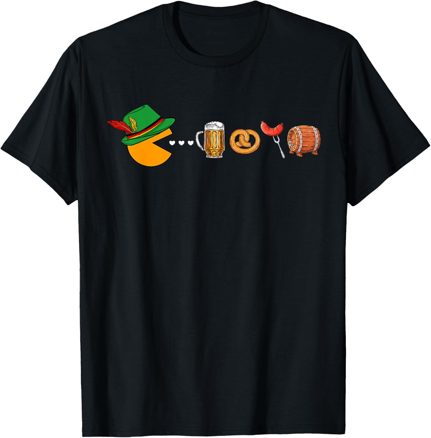 Lederhosen Video Gamer Germany Beer Fesstival Oktoberfest T-Shirt - T-Shirt | Black