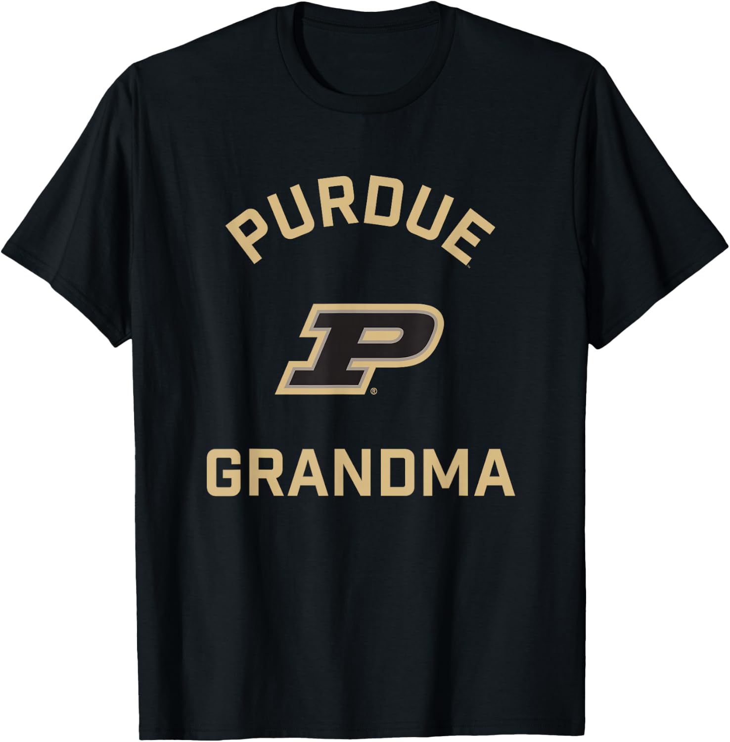 Purdue University Boilermakers Arched Grandma T-Shirt - T-Shirt | Black