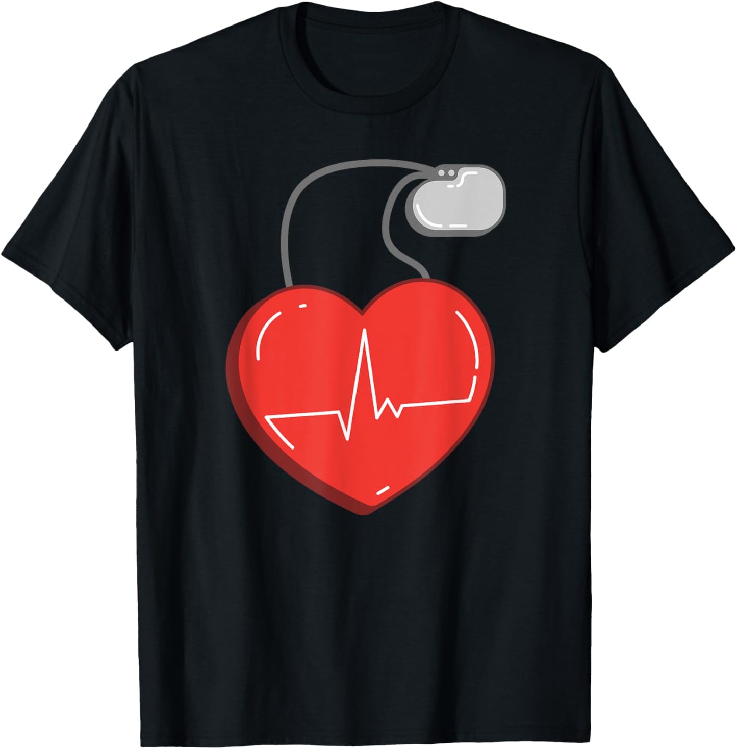 Implantable Defibrillator ICD Cardiac Pacemaker Recipient T-Shirt - T-Shirt | Black