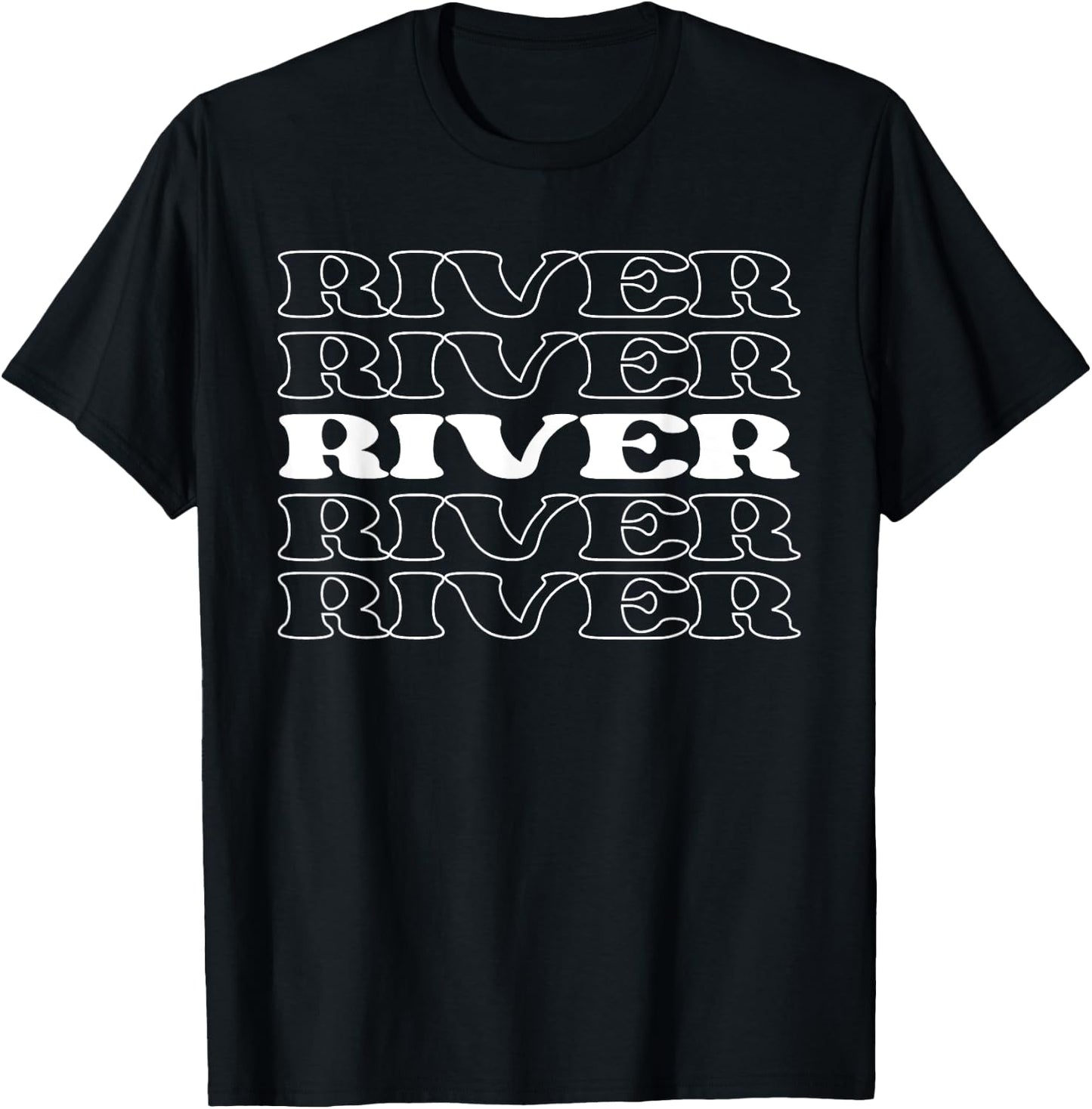 River Name Personalized First Surname T-Shirt - T-Shirt | Black
