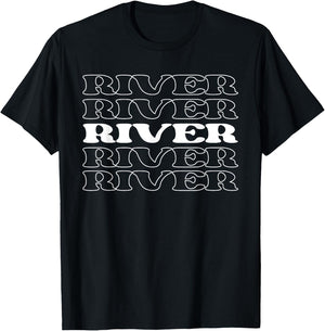 River Name Personalized First Surname T-Shirt - T-Shirt | Black