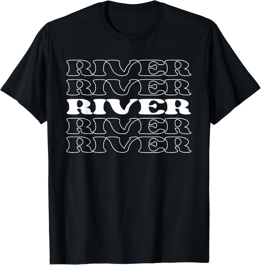 River Name Personalized First Surname T-Shirt - T-Shirt | Black
