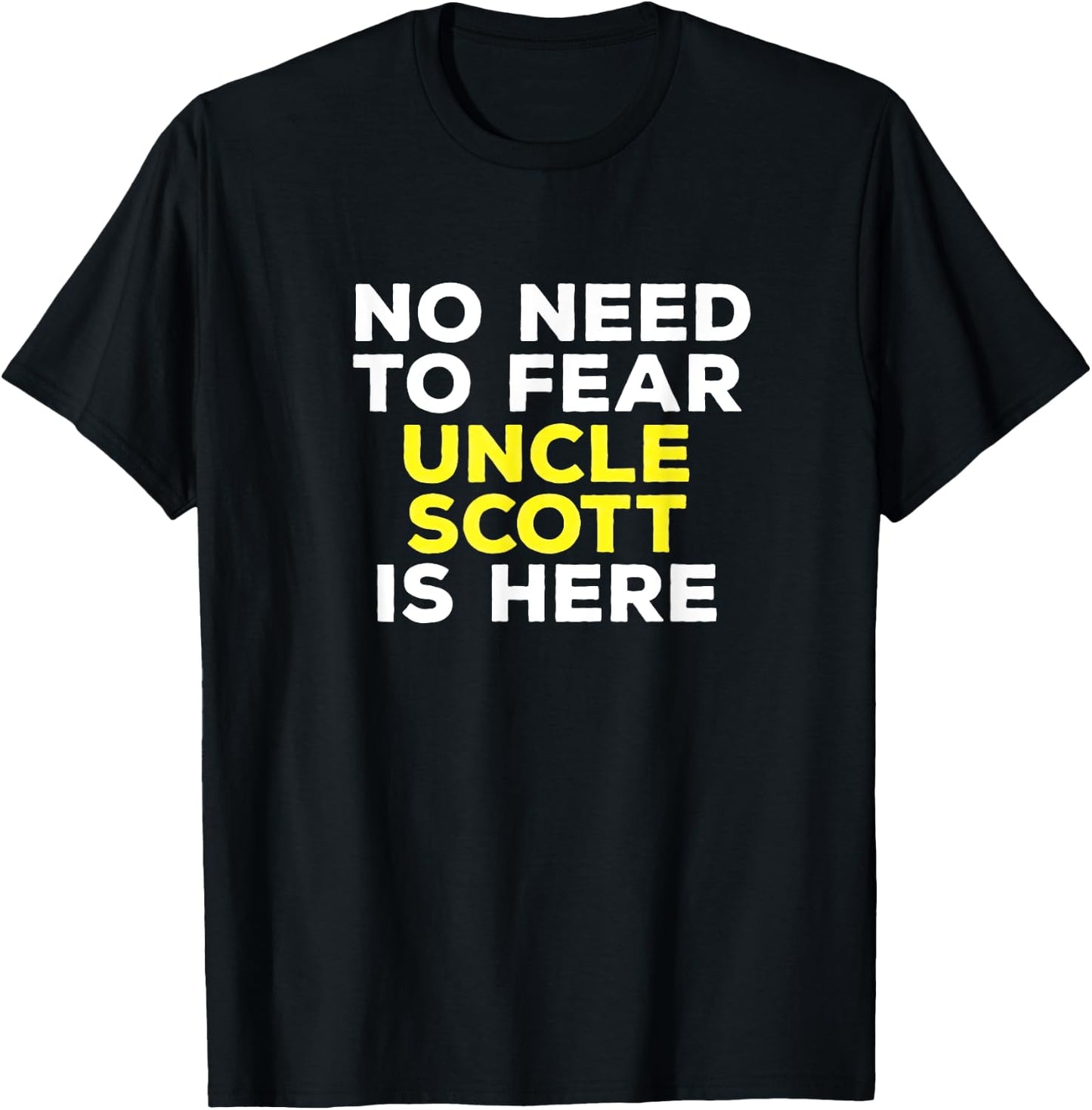 SCOTT Funny Uncle Gift Family Graphic Name T-Shirt - T-Shirt | Black