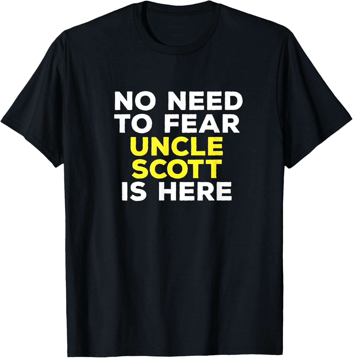 SCOTT Funny Uncle Gift Family Graphic Name T-Shirt - T-Shirt | Black