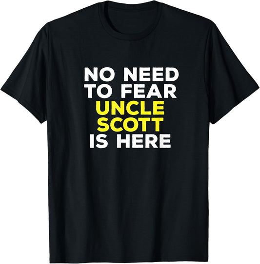 SCOTT Funny Uncle Gift Family Graphic Name T-Shirt - T-Shirt | Black