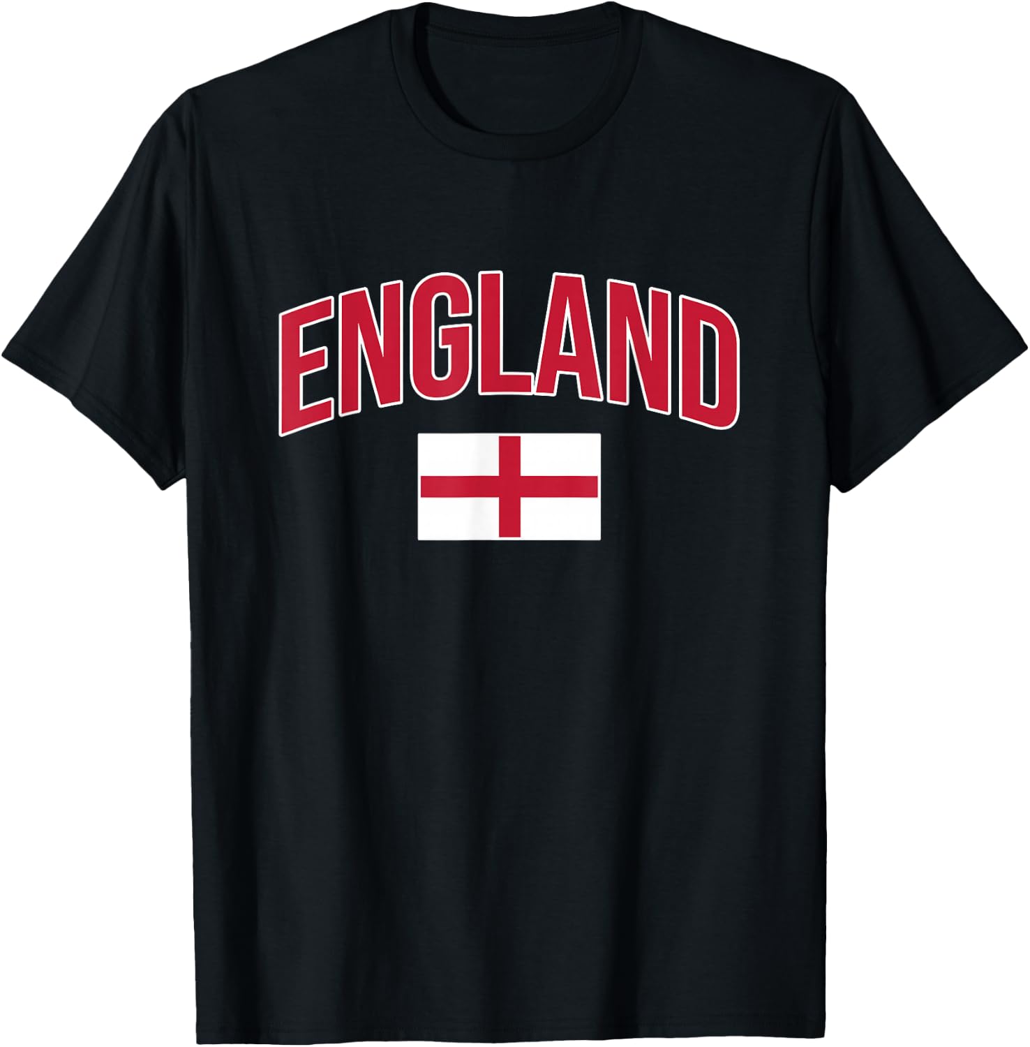 England - Flag of England - Throwback Design T-Shirt - T-Shirt | Black