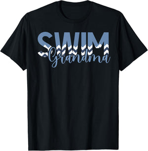 Swim Grandma Of A Swimmer Grandma Swimming Grandma T-Shirt - T-Shirt | Black