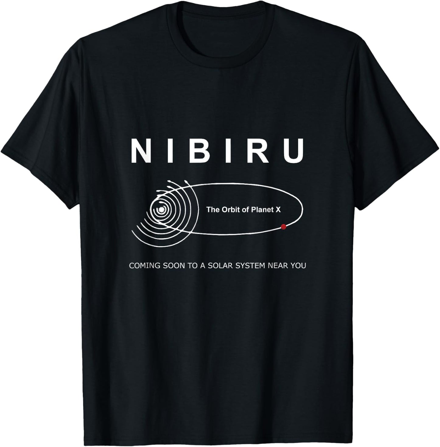 Planet X Nibiru Orbit Solar System Astronomy Space T Shirt T-Shirt - T-Shirt | Black